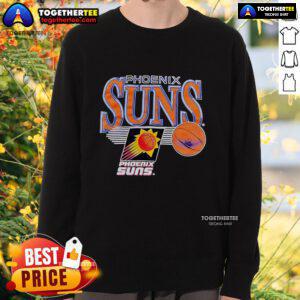 Alt Text: Vintage sweatshirt featuring the official Phoenix Suns logo, perfect for fans and collectors.
