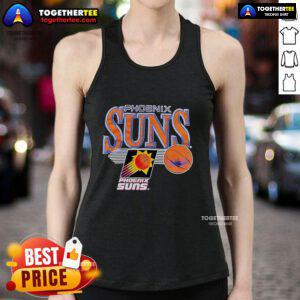 Vintage tank top featuring the official Phoenix Suns logo, perfect for fans and collectors of NBA apparel.