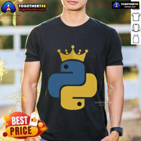 Official Python King T-Shirt featuring a stylish graphic design of a king snake and vibrant colors for Python enthusiasts.