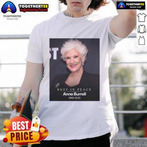 Official Rip Anne Burrell 1969-2025 T-Shirt featuring a tribute design in honor of the beloved chef and TV personality.