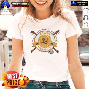 Official Rowan Profs NCAA Division III Baseball Championship Ladies Tee from Eastlake, OH, 2025 showcasing team pride.