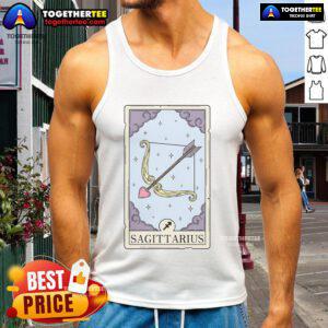 Stylish Official Sagittarius Card Tank Top featuring zodiac design, perfect for astrology lovers and casual wear.