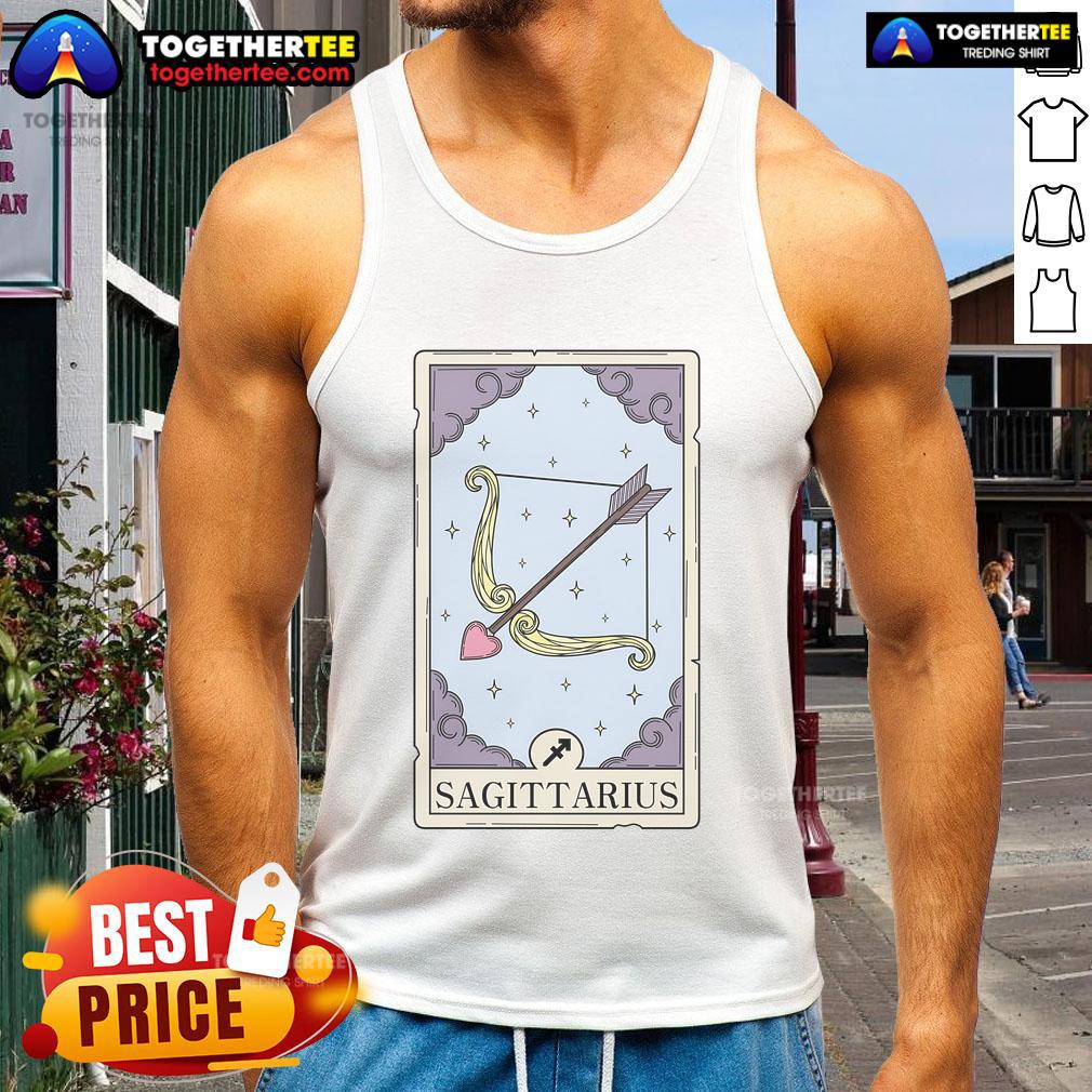 Stylish Official Sagittarius Card Tank Top featuring zodiac design, perfect for astrology lovers and casual wear.