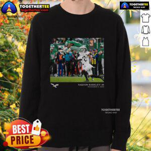 Official Saquon Barkley Philadelphia Eagles NFL sweatshirt featuring flash design for Week 9 games.