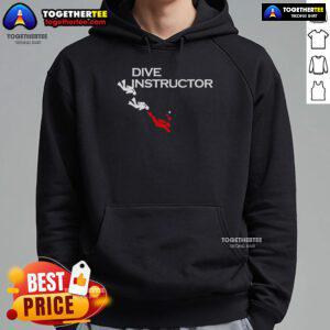 Official Scuba Diving Dive Instructor Hoodie featuring a stylish design, perfect for scuba enthusiasts and instructors.