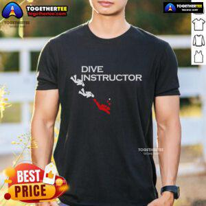 Official Scuba Diving Dive Instructor T-Shirt featuring a stylish design for passionate dive instructors and enthusiasts.