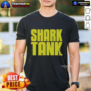 Alt Text: Official Shark Tank Logo T-Shirt featuring the iconic logo on a stylish, comfortable tee for fans of the show.