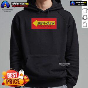 Alt Text: Official Slam Dunk Drive Thru Records hoodie in black, featuring the logo on the front, perfect for music fans.