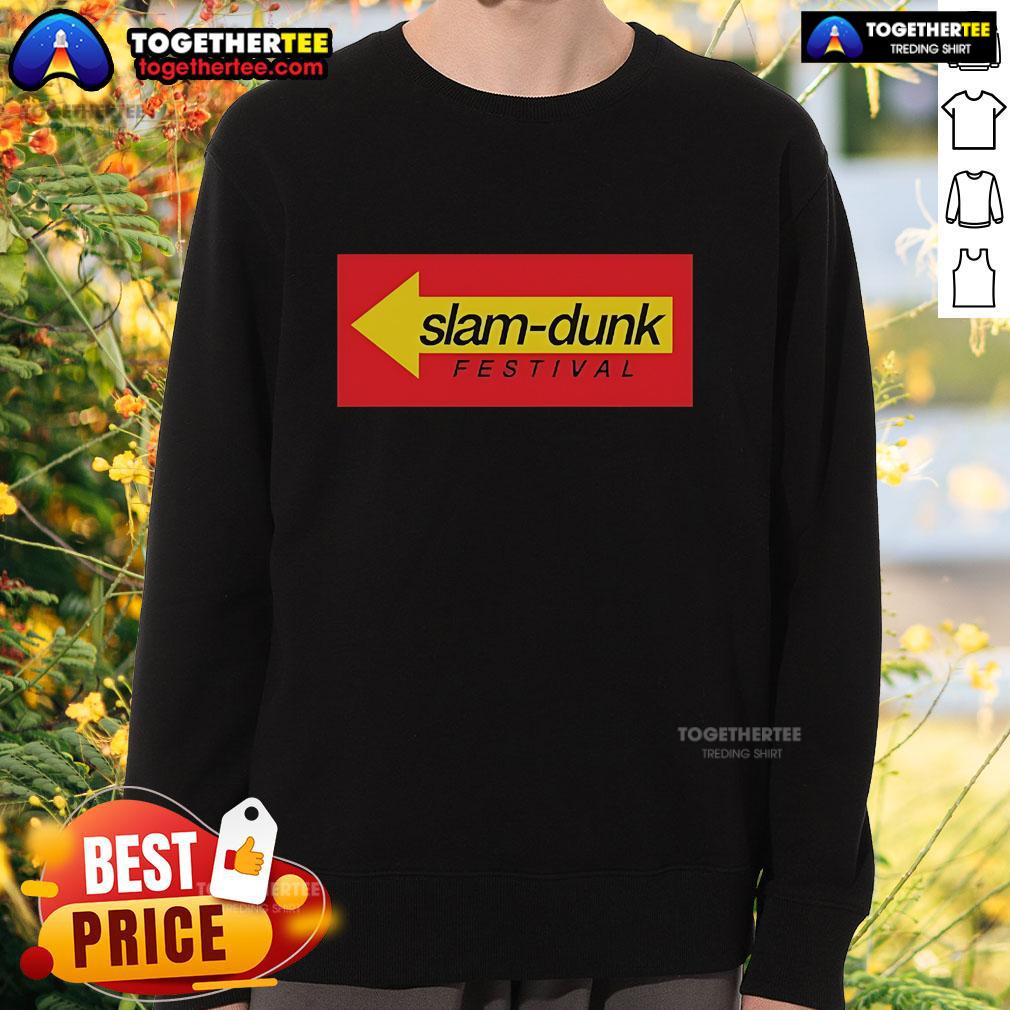 Alt Text: Official Slam Dunk Drive Thru Records sweatshirt featuring a stylish design, perfect for music fans and streetwear lovers.