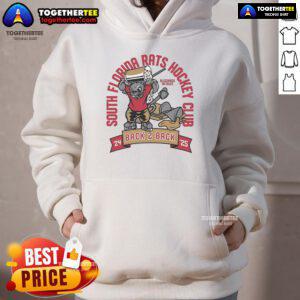 Alt Text: Official South Florida Rats Hockey Club Blizzards or Buts 2024-2025 back-to-back hoodie in team colors.