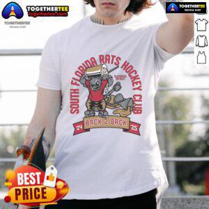 Official South Florida Rats Hockey Club 'Blizzards Or Buts' 2024-2025 Back 2 Back T-Shirt featuring team logo and vibrant design.