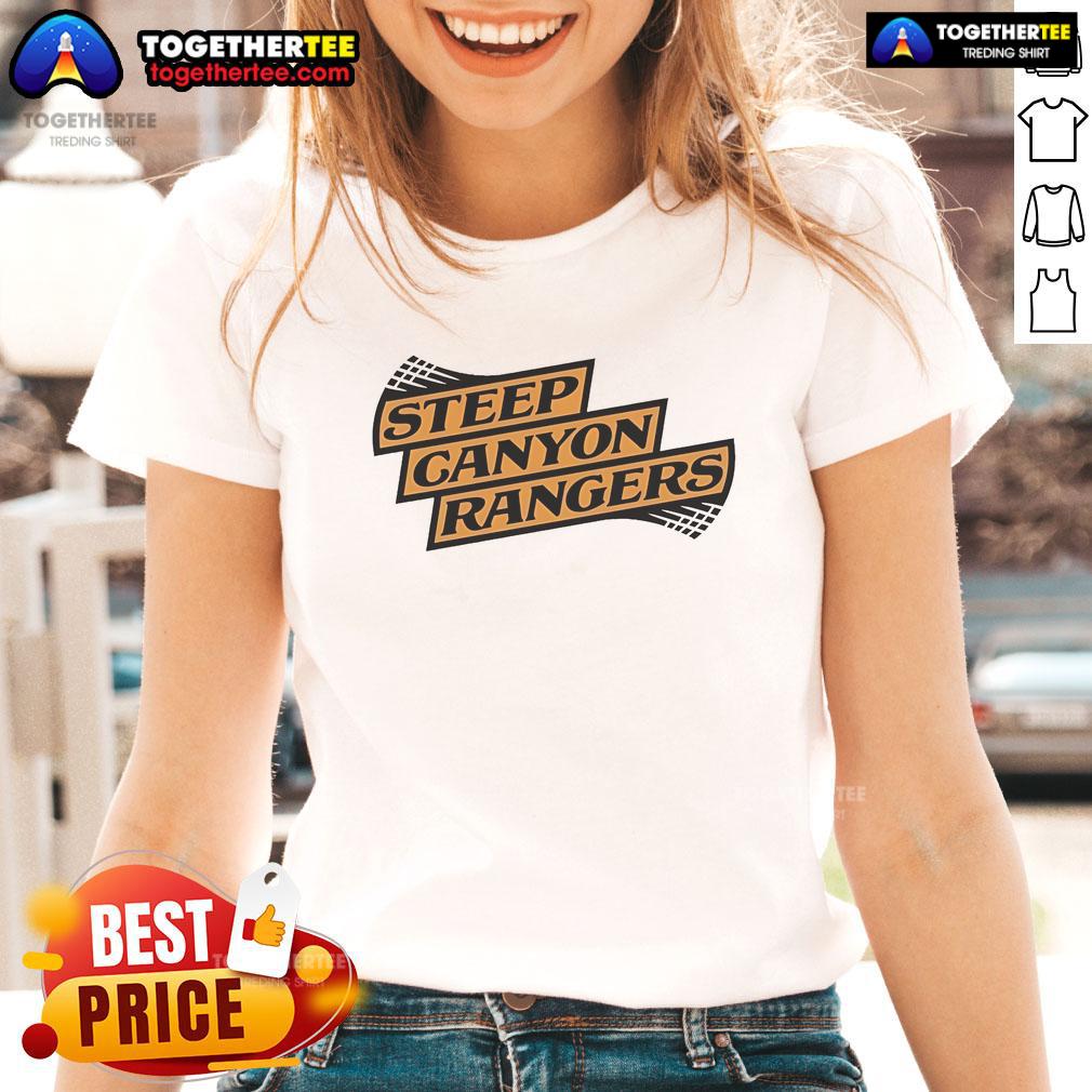 Official Steep Canyon Rangers logo on a stylish ladies tee, perfect for fans of bluegrass music and casual wear.