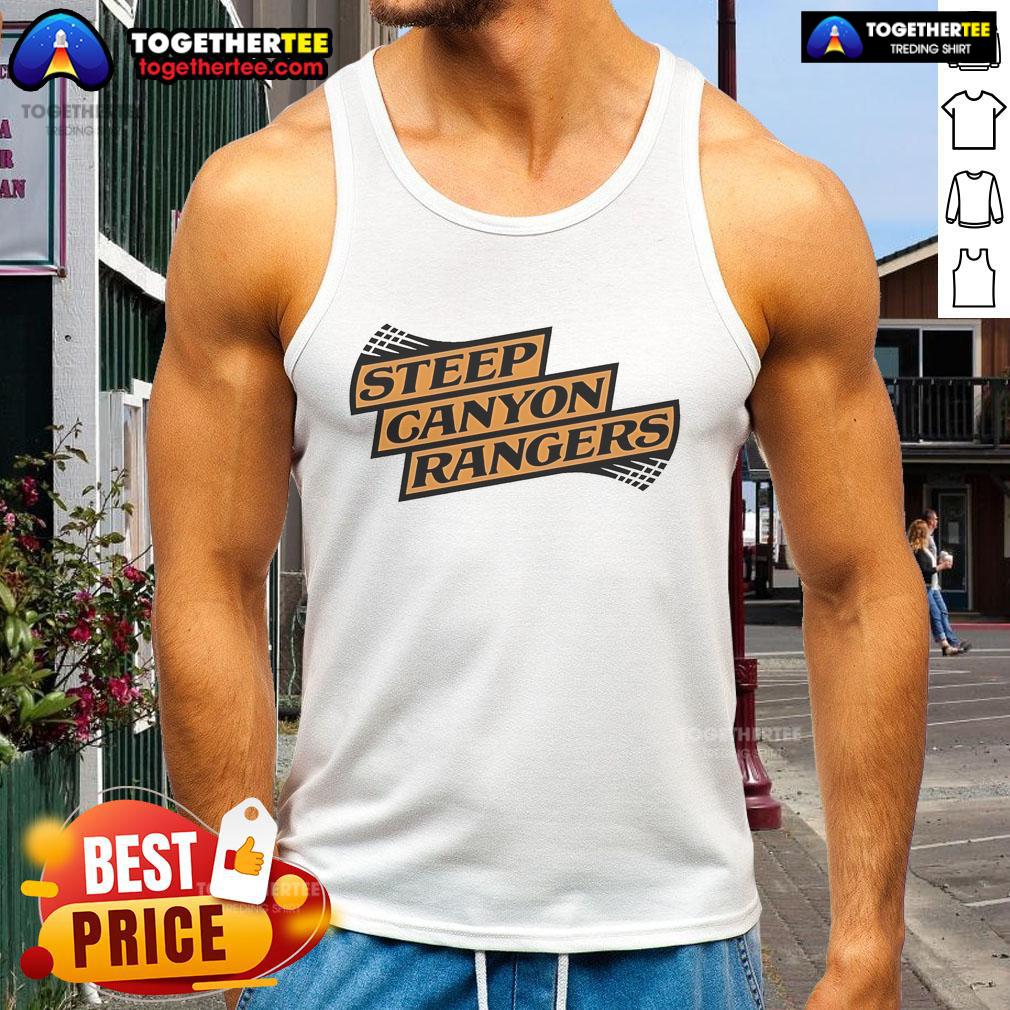 Official Steep Canyon Rangers logo tank top featuring a vibrant design, perfect for fans of the band and outdoor enthusiasts.