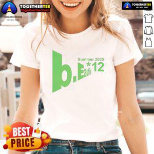 Official Summer 2025 Beautiful Logo on a stylish ladies tee, perfect for summer fashion and casual wear.