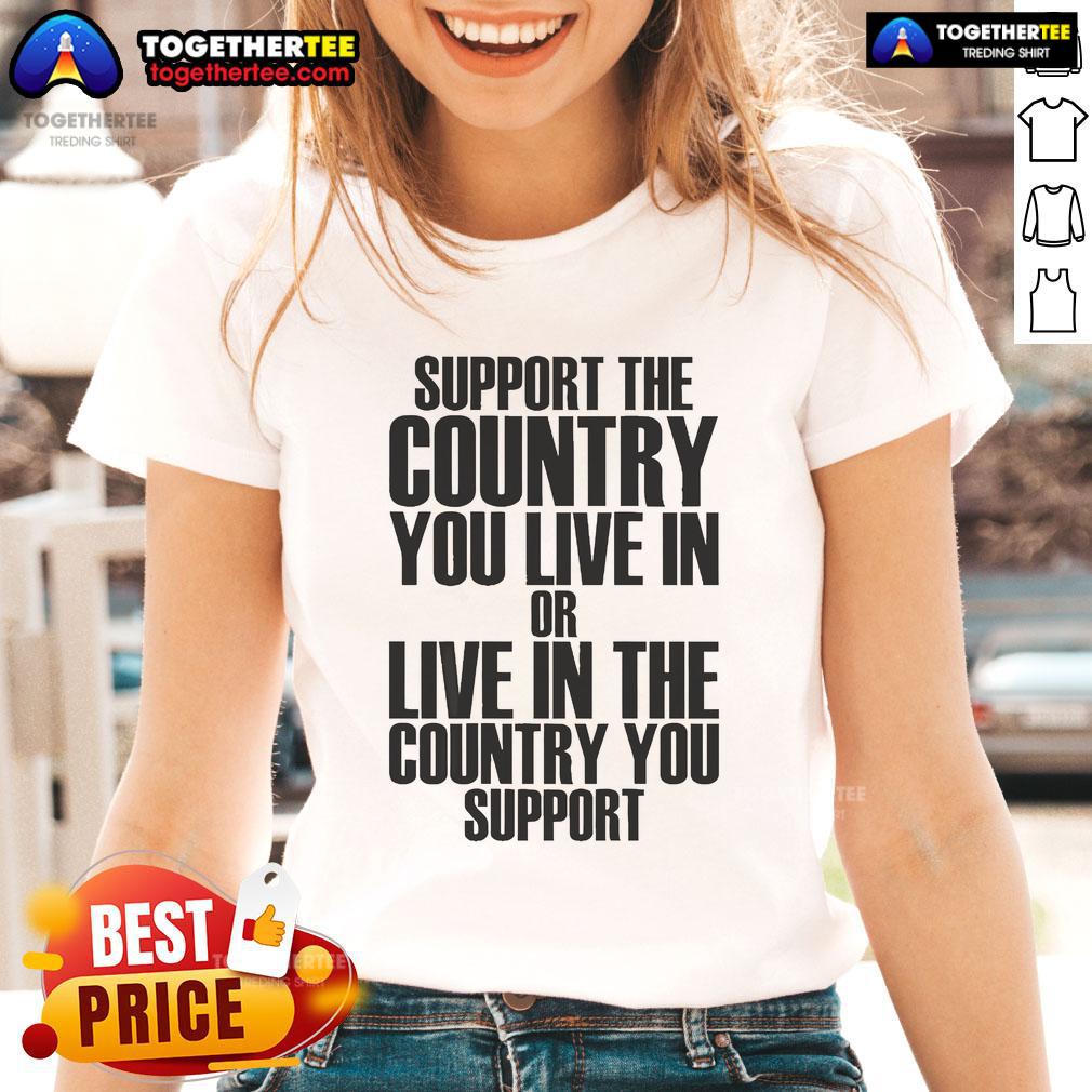 Official Support Ladies Tee showcasing country pride with a vibrant design for those who love their nation.