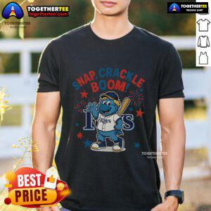 Official Tampa Bay Rays Snap Crackle Boom Independence Day T-Shirt featuring vibrant colors and patriotic design.
