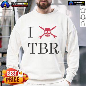 Alt Text: Official Teenage Bottlerocket I Love TBR sweatshirt featuring a bold logo, perfect for fans of the band.