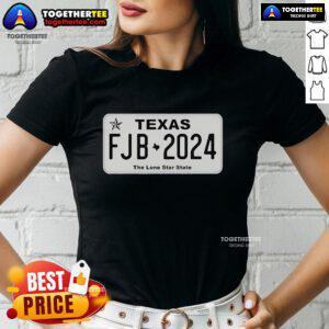 Official Texas FJB 2024 Ladies Tee featuring the Lone Star State design, perfect for proud Texans and political supporters.