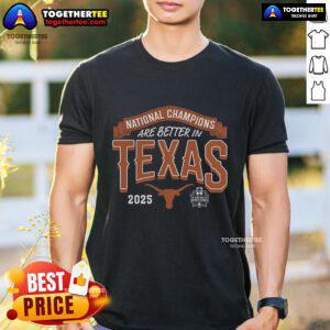 Alt Text: Official Texas Longhorns 2025 NCAA Softball Womens College World Series Champions T-Shirt in vibrant colors.