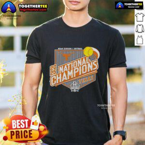 Official Texas Longhorns 2025 Softball National Champions Bound T-Shirt featuring team colors and logo design.