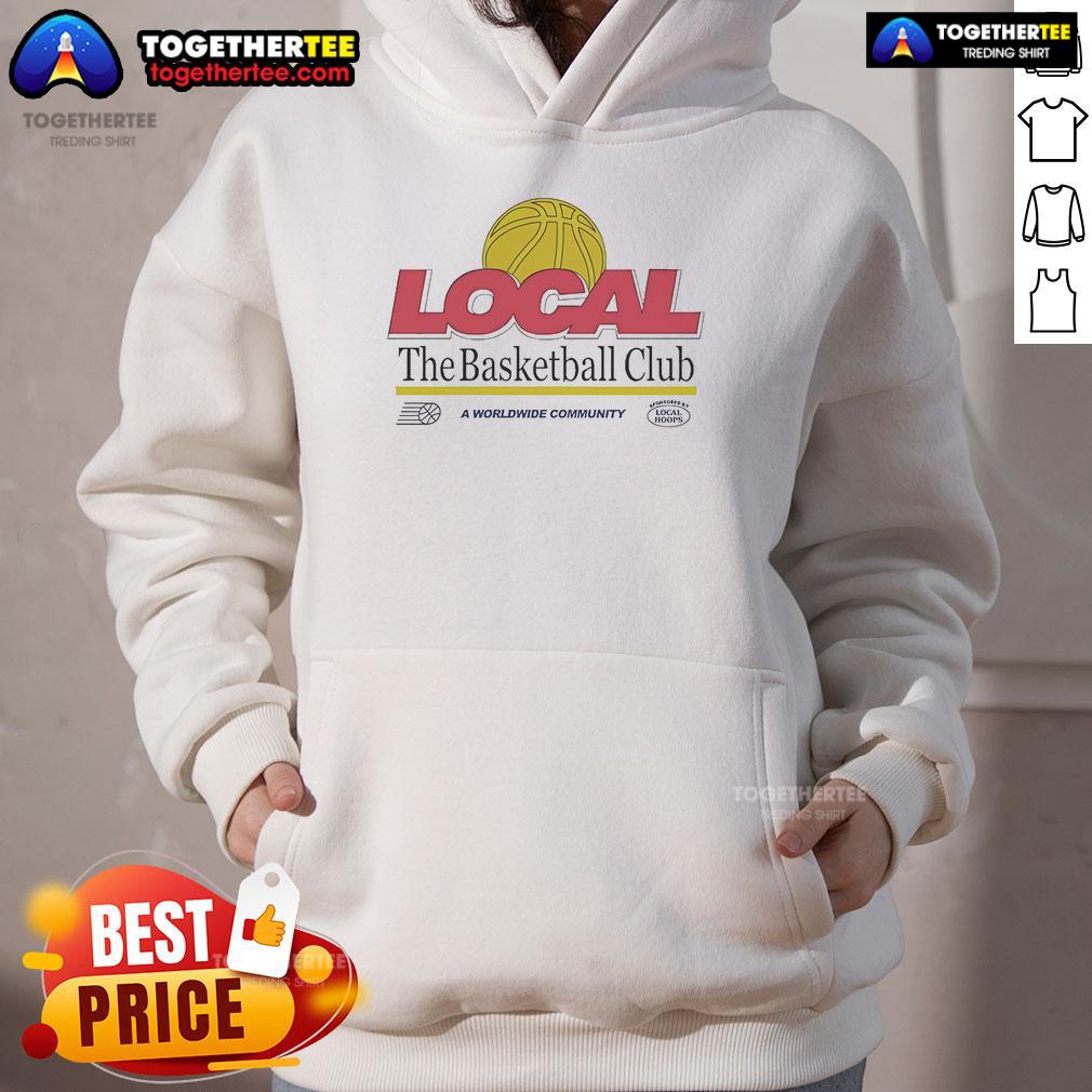 Official The Basketball Club hoodie showcasing a global community theme, perfect for fans and players alike.