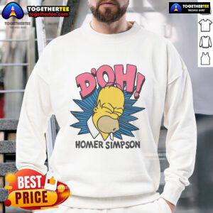 Alt Text: Official The Simpsons Homer Simpson Doh Sweatshirt featuring classic cartoon character in vibrant colors.