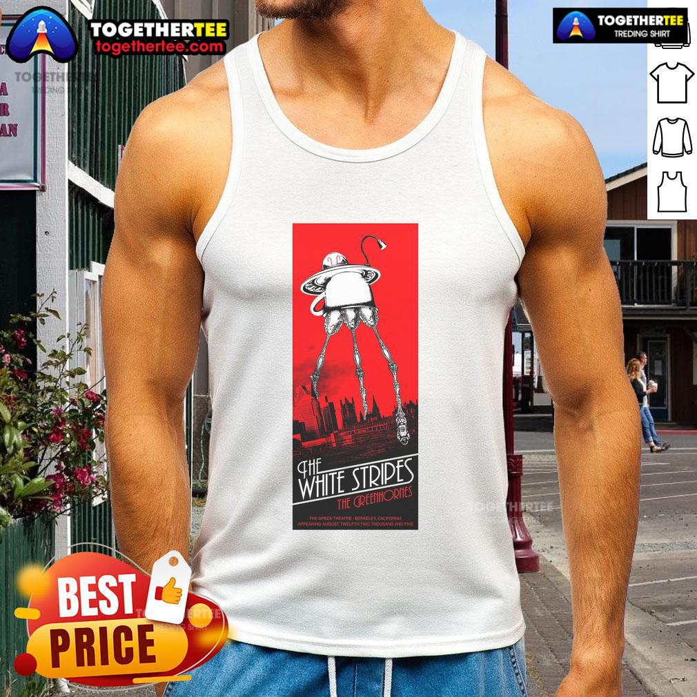 Official The White Stripes tank top from their concert at The Greek Theatre, Berkeley, CA, on Aug 12, 2025.