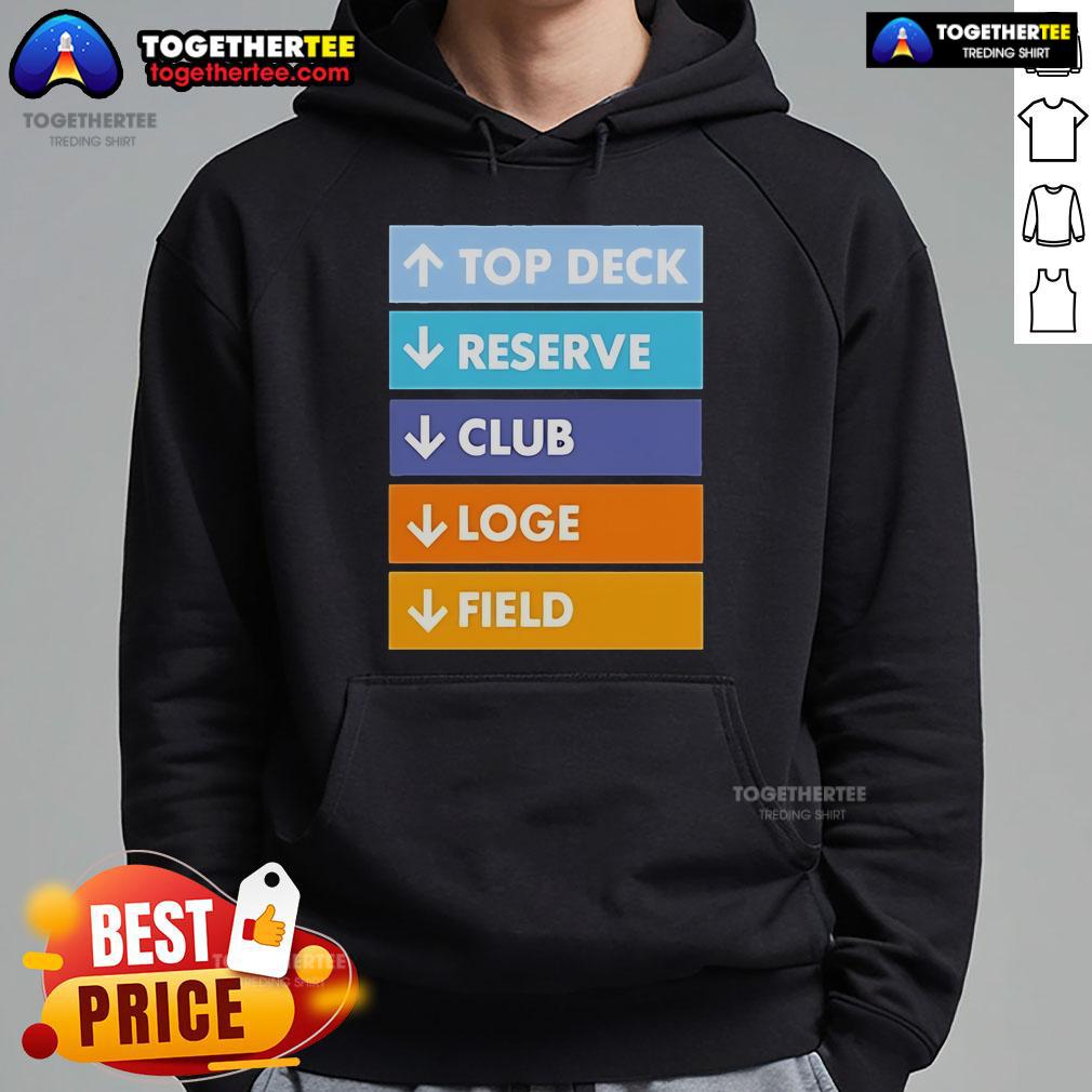 Alt Text: Official Top Deck Reserver Club Logo Hoodie featuring a stylish design perfect for fans and collectors.
