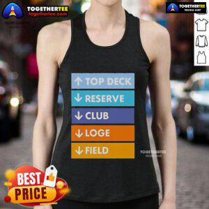 Alt Text: Official Top Deck Reserver Club Logo Field Tank Top featuring a stylish design for casual wear.