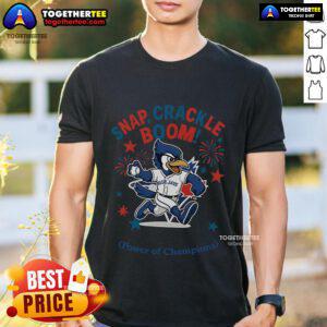 Alt Text: Official Toronto Blue Jays Snap Crackle Boom Independence Day T-Shirt featuring vibrant team graphics and patriotic design.