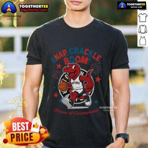 Alt Text: Official Toronto Raptors Snap Crackle Boom Independence Day T-Shirt featuring vibrant design and team logo.