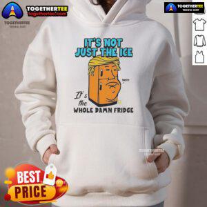 Official Trump hoodie featuring 'It's Not Just The Ice, It's The Whole Damn Fridge' slogan in bold lettering.