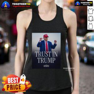 Official Trust In Trump Tank Top featuring bold lettering and a stylish design, perfect for Trump supporters.