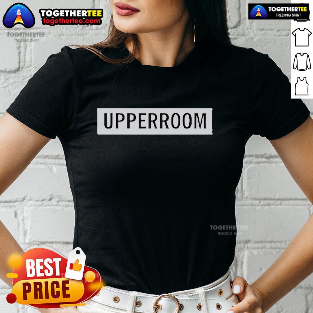 Official Upperroom Box Logo Ladies Tee featuring a stylish design, perfect for women who love Upperroom apparel.