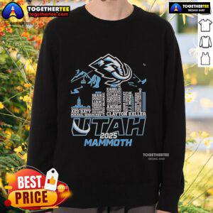 Official Utah Mammoth 2025 Skyline Logo Sweatshirt featuring a stylish design and vibrant colors perfect for fans.