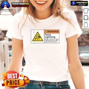 Official Warning Force Lightning Ladies Tee featuring a bold graphic design perfect for fans of striking fashion.