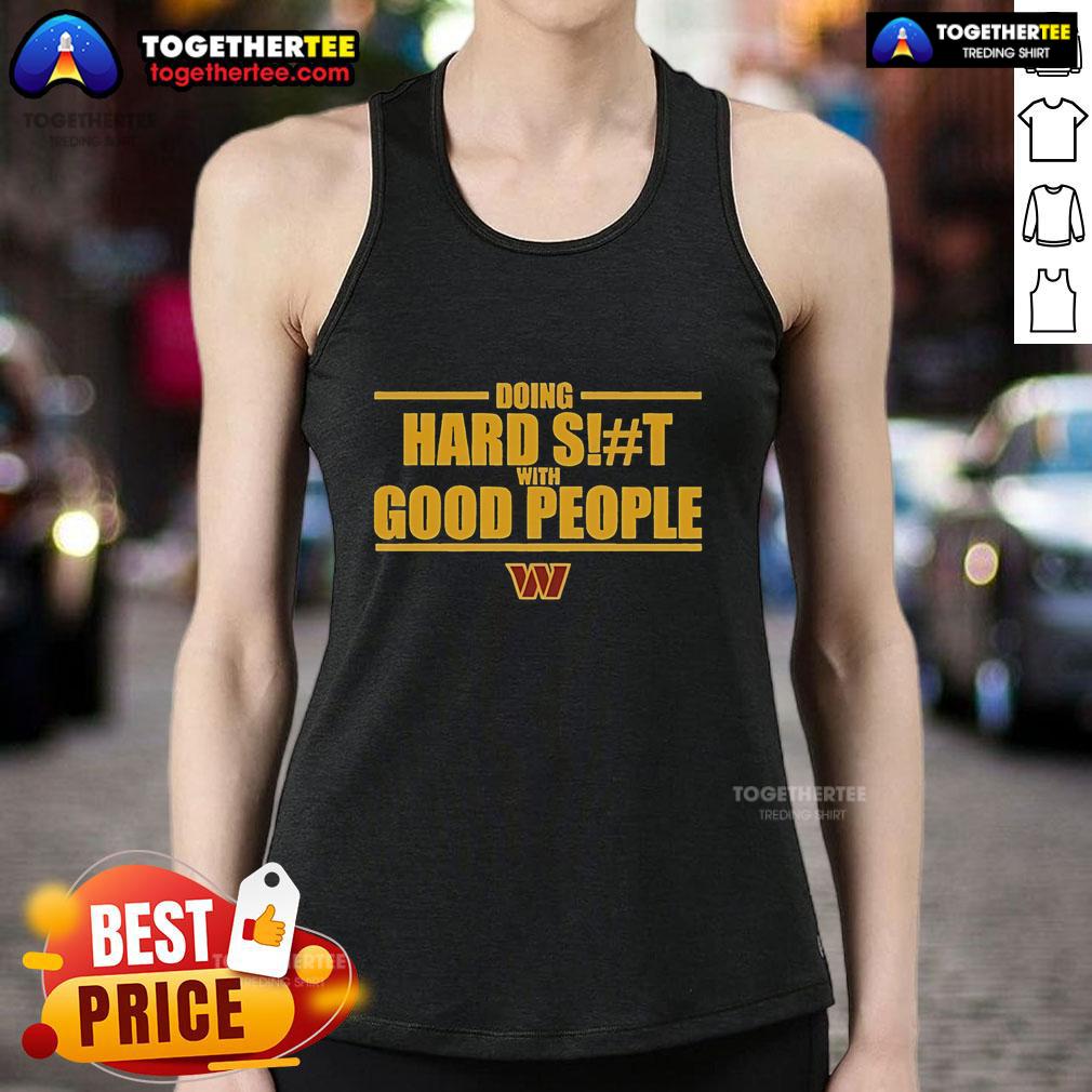 Official Washington Commanders tank top showcasing team spirit and resilience, perfect for fans embracing hard work.