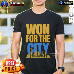 Official Won For The City Oklahoma City Thunder Fans T-Shirt featuring bold team colors and logo, perfect for game day.