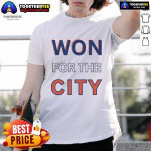 Official Won For The City Oklahoma City Thunder T-Shirt featuring team colors and logo, perfect for fans and collectors.