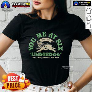 Official You Me At Six Underdog 2005-2025 ladies tee featuring vibrant design and band logo for fans.