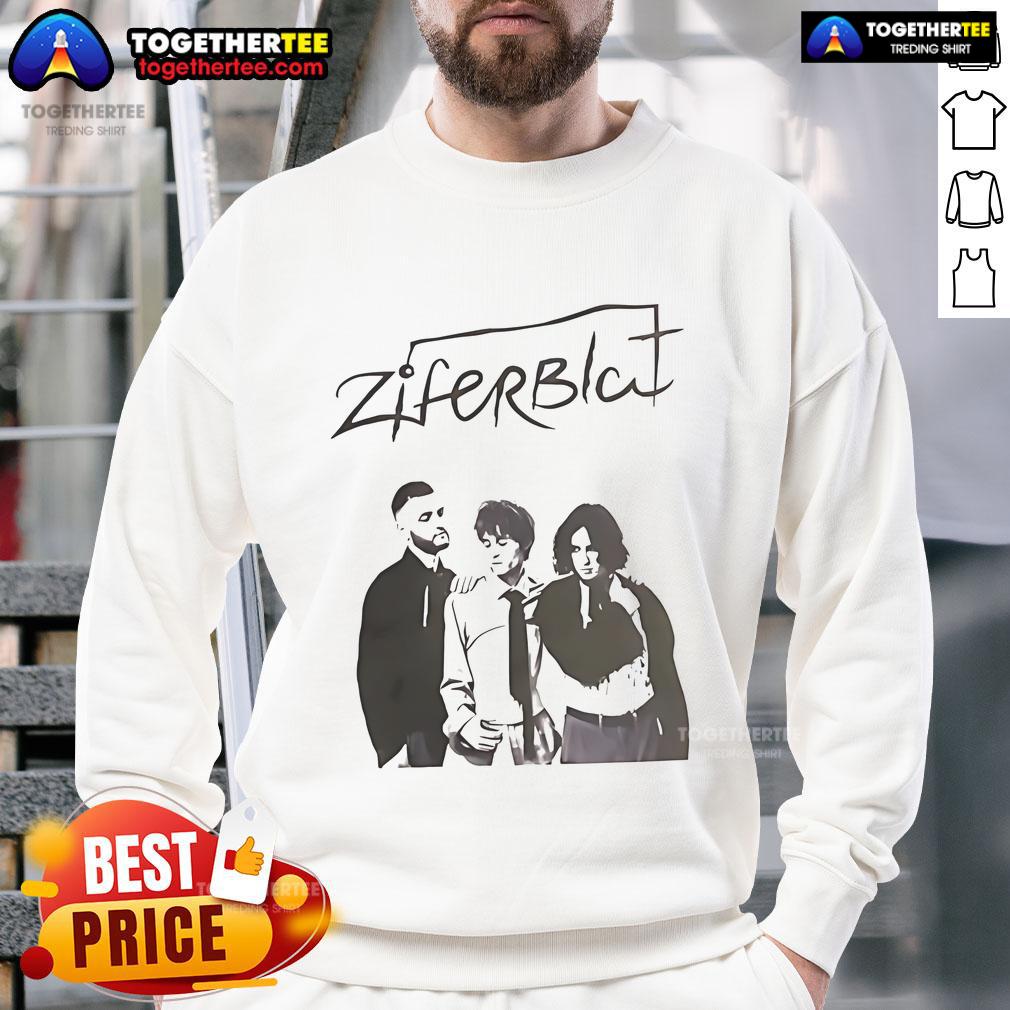 Official Ziferblat sweatshirt featuring a modern design, perfect for casual wear and showcasing Ziferblat branding.