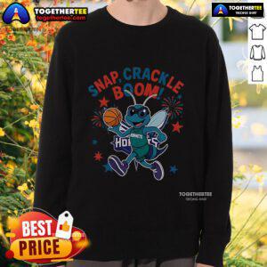Alt Text: Original Charlotte Hornets Snap Crackle Boom Independence Day Sweatshirt featuring vibrant team colors and festive design.