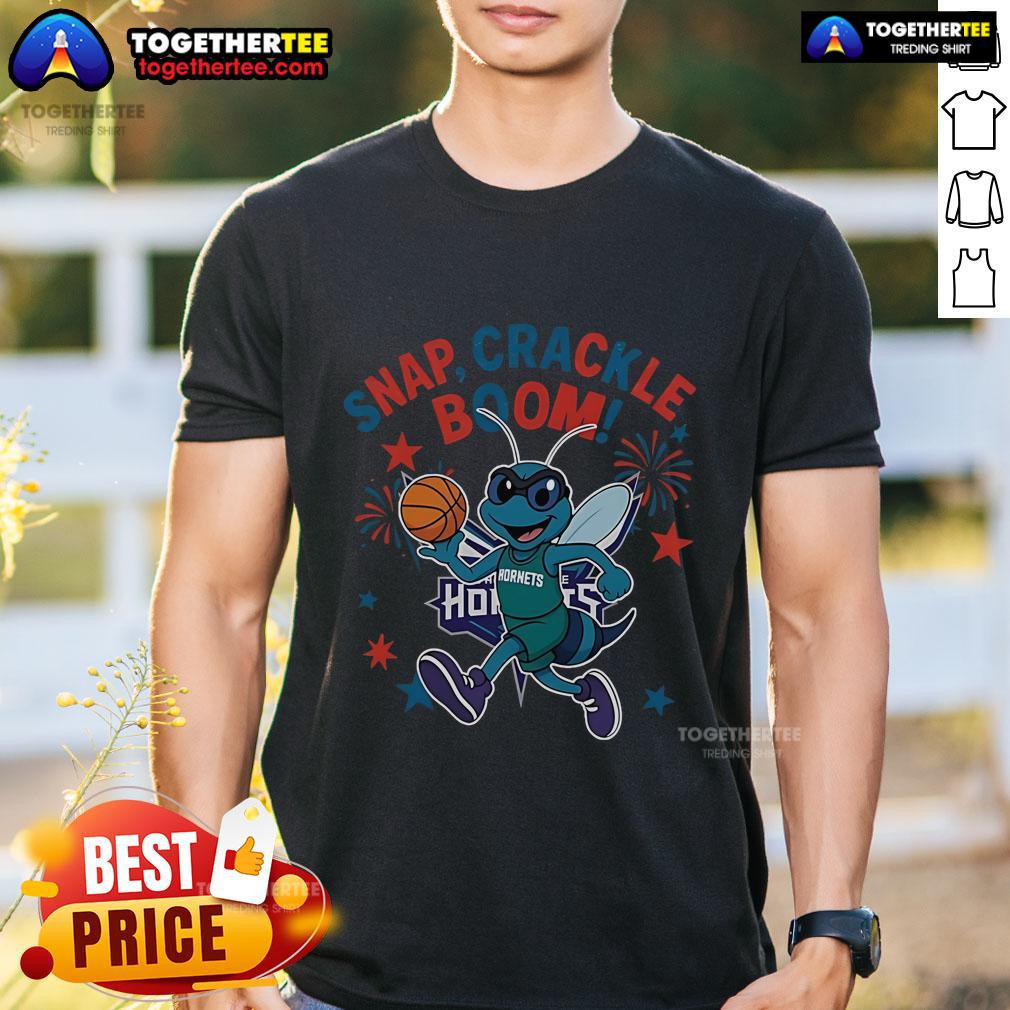 Original Charlotte Hornets Snap Crackle Boom T-Shirt celebrating Independence Day, perfect for champions and fans.