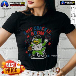 Original Chicago White Sox Snap Crackle Boom Independence Day Ladies Tee showcasing team pride and festive spirit.