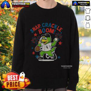 Original Chicago White Sox Snap Crackle Boom Independence Day sweatshirt featuring vibrant team colors and patriotic design.