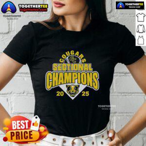 Alt Text: 2025 Original Cougars Sectional Champions Ladies Tee, showcasing team pride and victory in a stylish design.