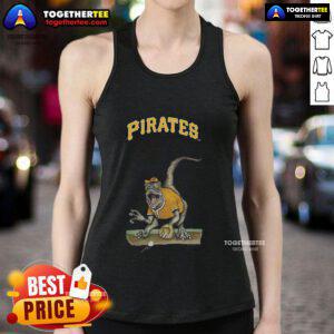 Original Pittsburgh Pirates Tiny Turnip Velociraptor Tank Top featuring a fun dinosaur design for baseball fans.