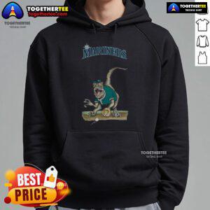 Original Seattle Mariners Tiny Turnip Velociraptor Hoodie featuring vibrant graphics and soft fabric for fans.