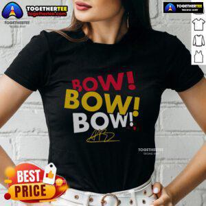 Premium Aliyah Boston Bow Bow Bow Ladies Tee featuring a stylish design perfect for fans and fashion lovers.