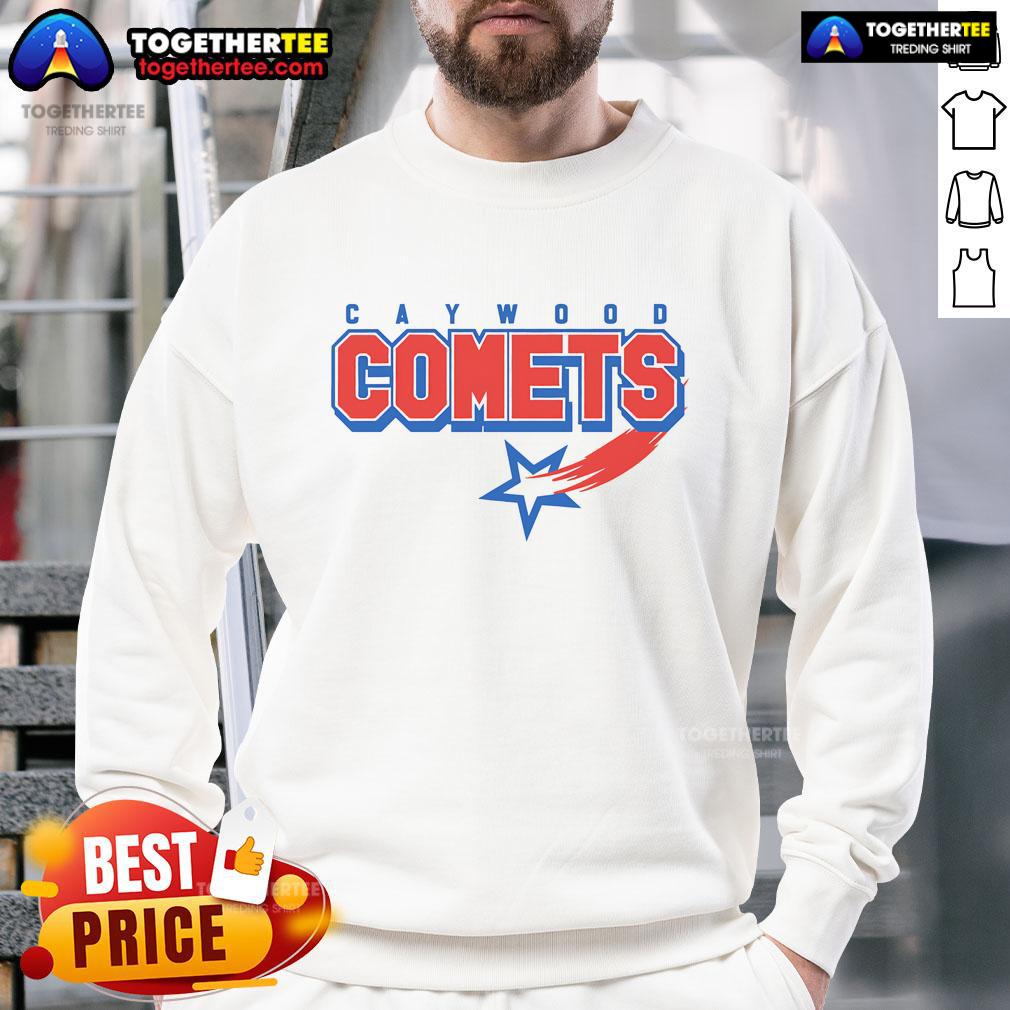Premium Caywood Comets Block Sweatshirt featuring bold team colors and logo, perfect for fans and casual wear.